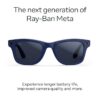 Meta Ray-Ban Wayfarer Glasses (Matte Blue, Standard, Gen 2)